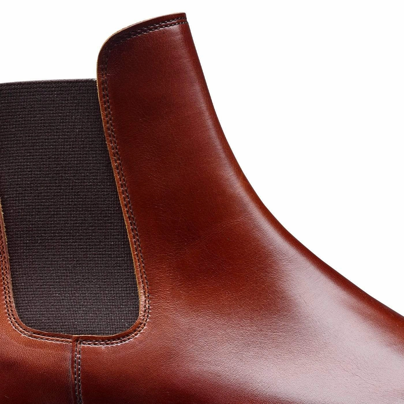 Bonnie Chestnut Calf Chelsea Boots With Metal Trim
