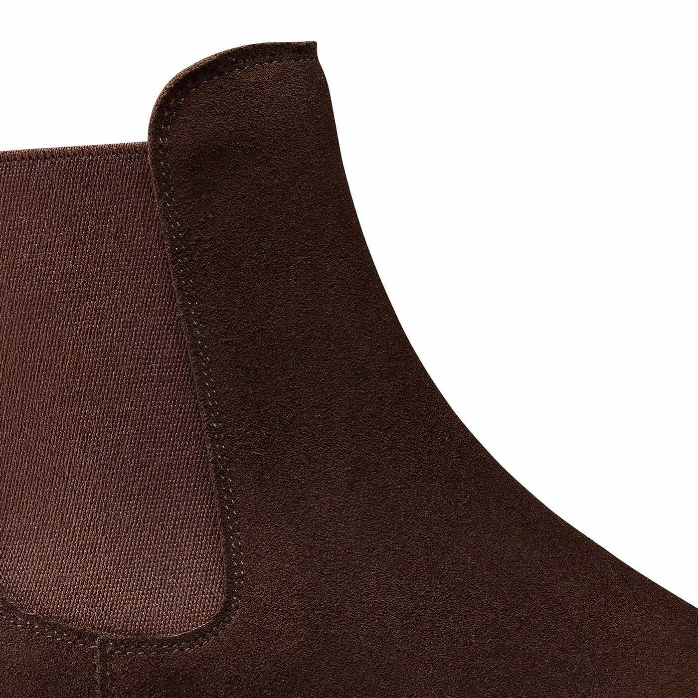 Bonnie Dark Brown Calf Suede Vianello Chelsea Boots