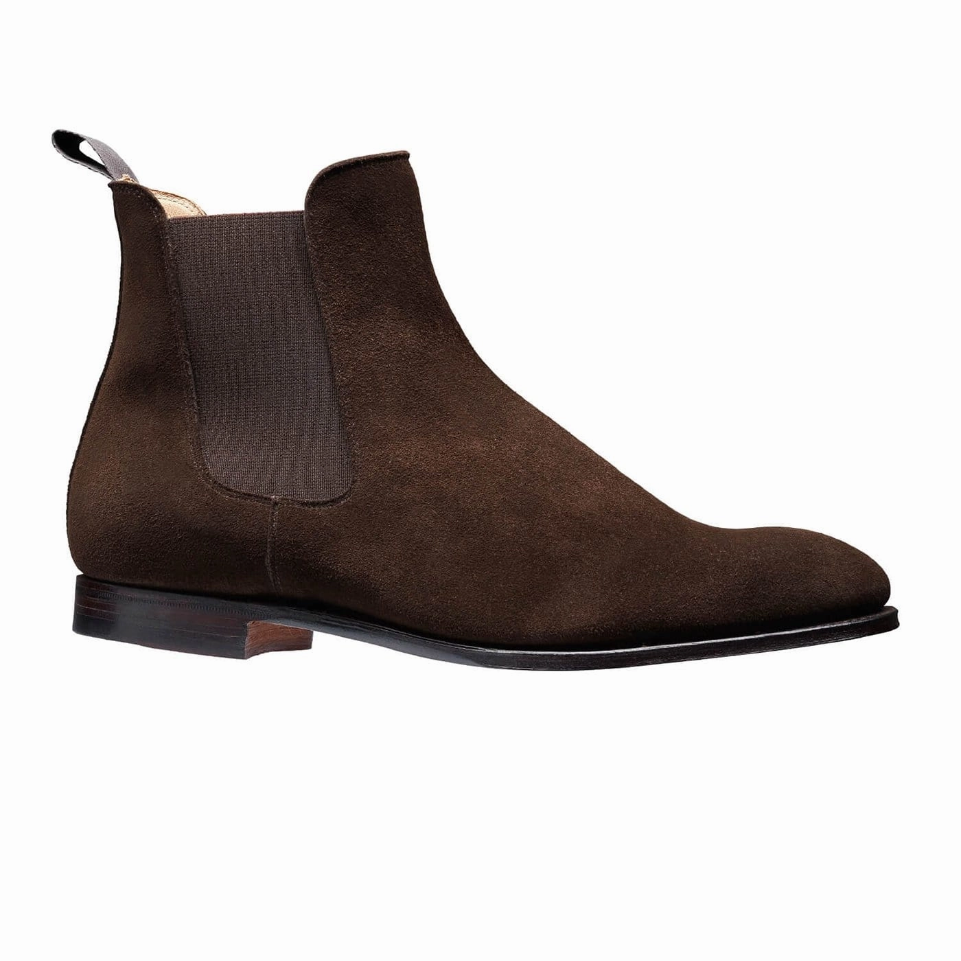 Bonnie Dark Brown Calf Suede Heritage Chelsea Boots Care