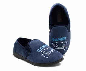 Strap Slides Boys Gaming Slippers Gamer Slip On Novelty Youth Kids Elastic House Shoes