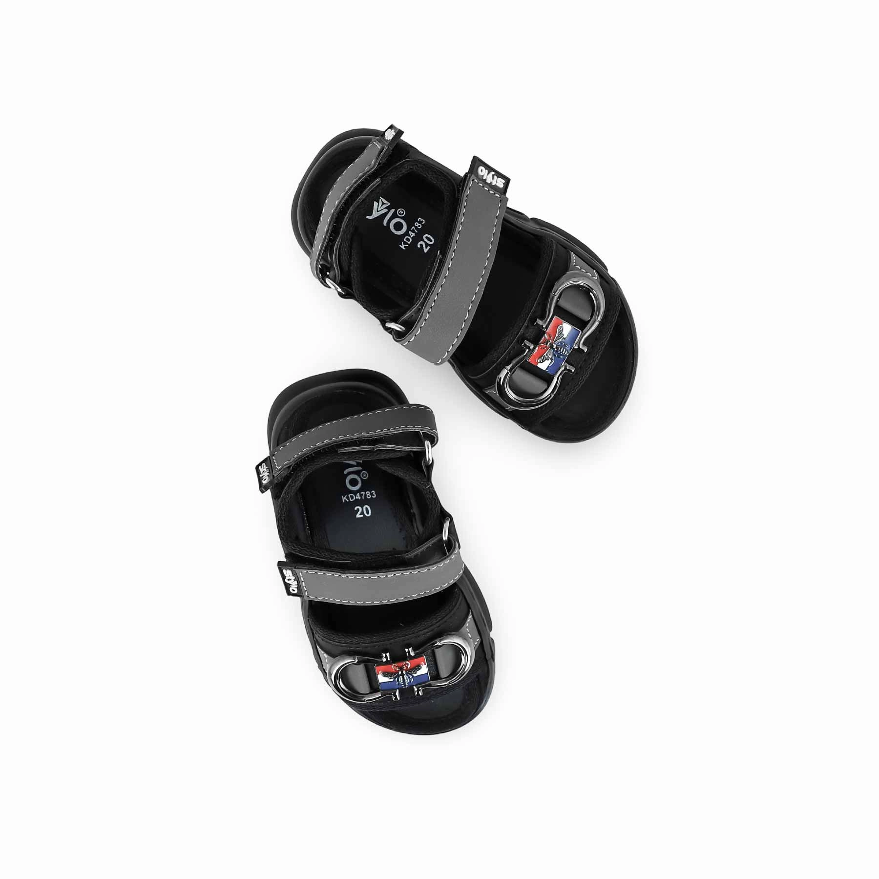 Boys Grey Formal Sandal KD4783 Tights And Sandals