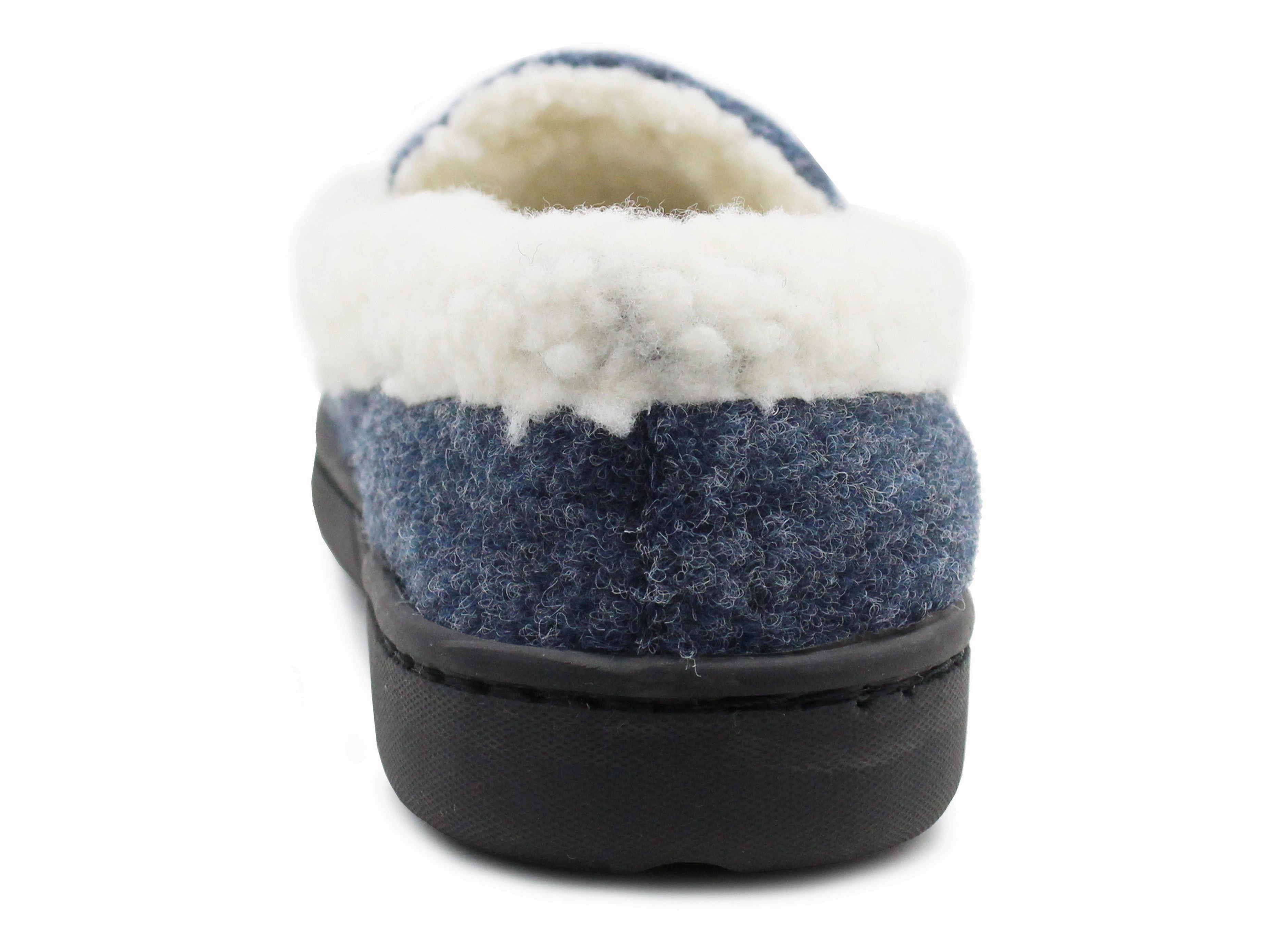 Ipanema Slippers Boys Kids Warm Lined Slippers Navy Blue Thermal Fleece Lined Winter Slip On House Shoes