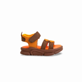 Platform Sandals With Straps Boys Mustard Formal Sandal KD4861