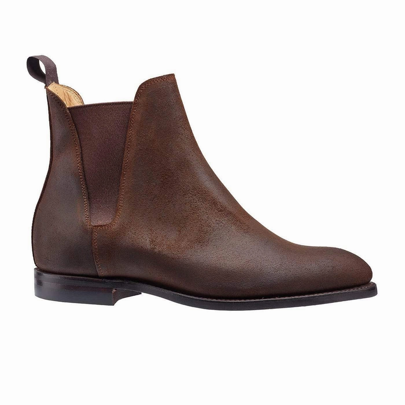 Winter Chelsea Boots Outfit Rachel Dark Brown Rough-Out Suede