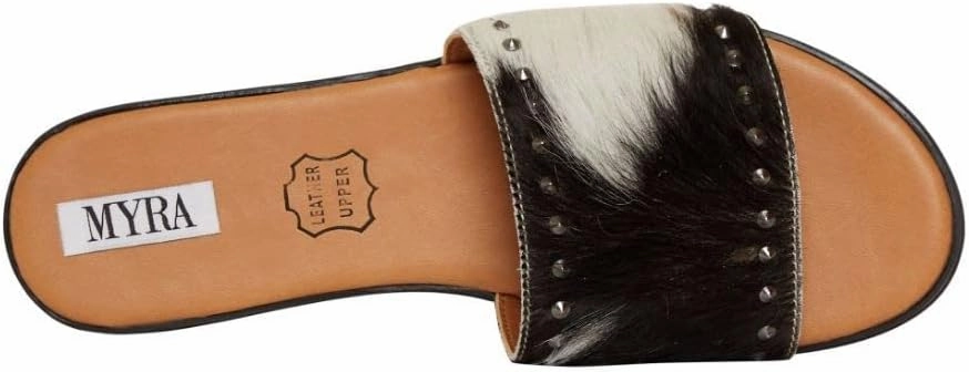 Myra Bag Silver Studded Flats Fur Leather Shoes S-4110 Asics Jordan Burroughs Shoes