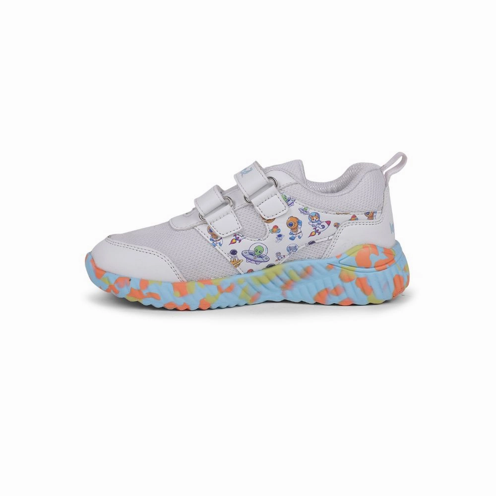 Leap7x White Sports Slip-on Walking Shoes For Kids NITKID-1 By Liberty Slip-on Walking Shoes Sale