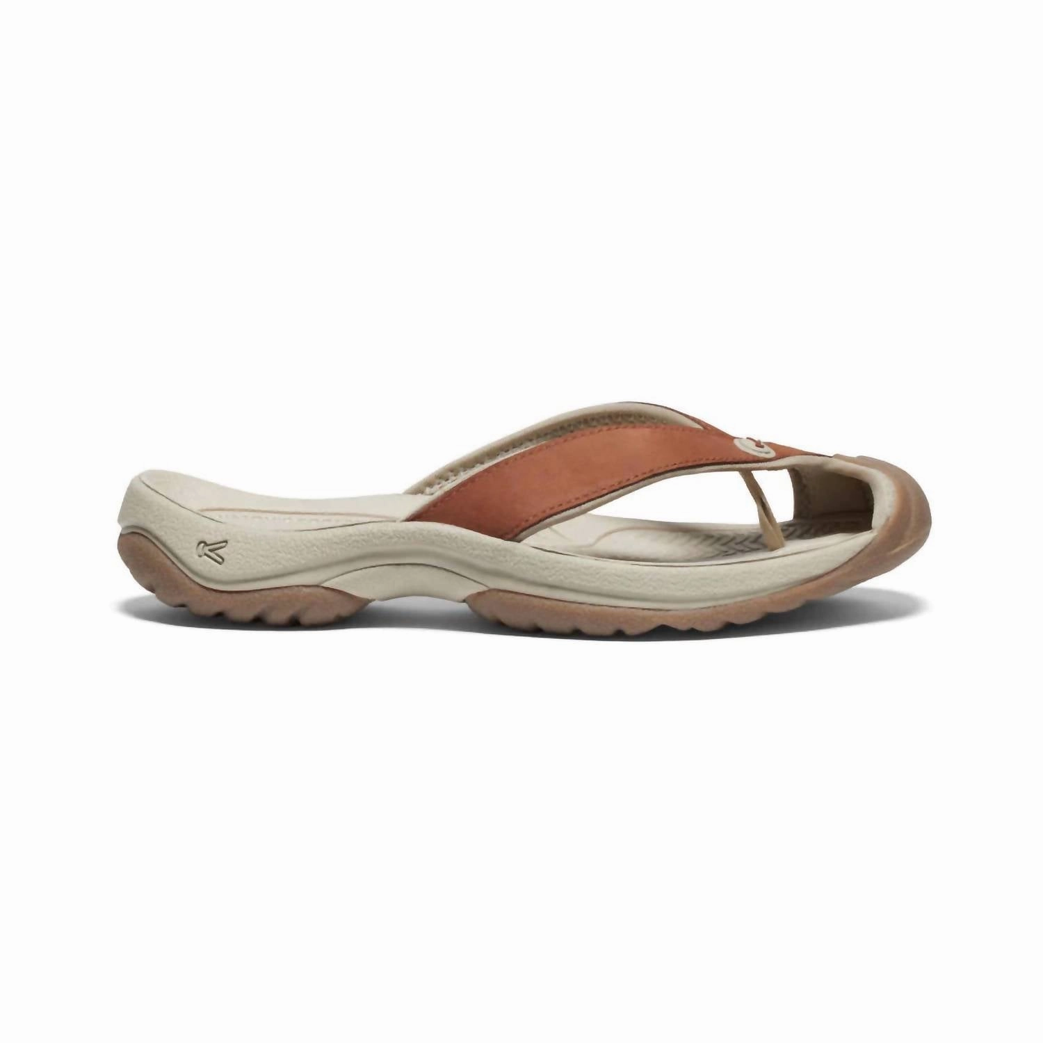 Ortho Rest Flip Flops Women's Waimea Leather Closed Flip-Flop In Sorrel Horse