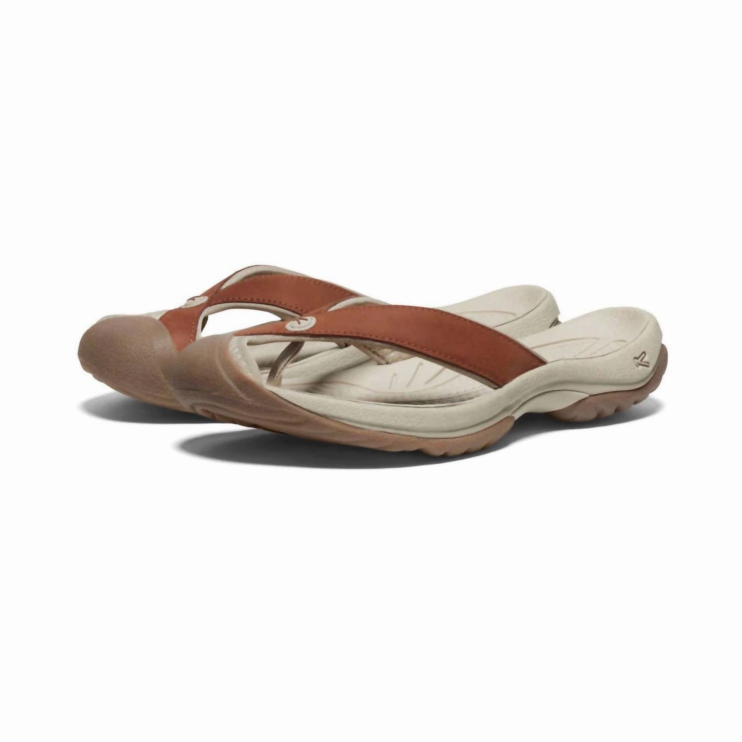 Women's Waimea Leather Closed Flip-Flop In Sorrel Horse Best Non Slip Flip Flops