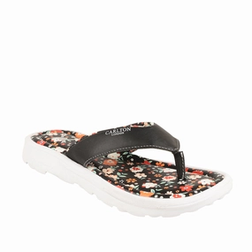 Women's Floral Print Comfort Thong Flip-Flops Nail Salon Flip Flops