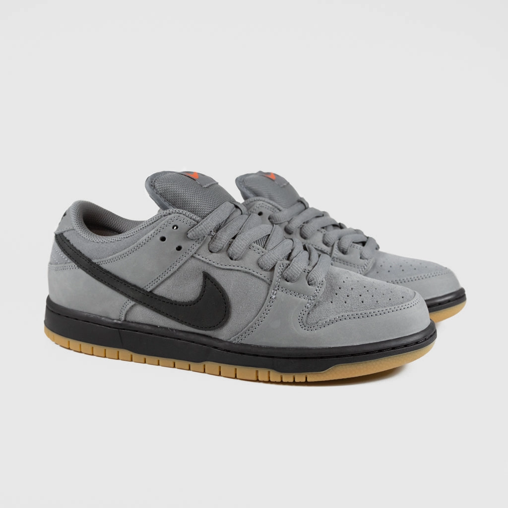 Nike SB - Dunk Low Pro Orange Label Shoes - Cool Grey / Black - Cool Grey Canvas Nike Shoes