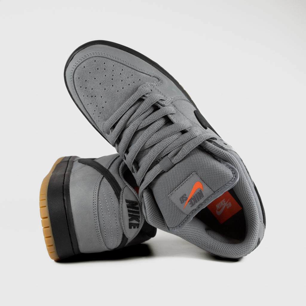 Nike SB - Dunk Low Pro Orange Label Shoes - Cool Grey / Black - Cool Grey Nike Yoga Shoes