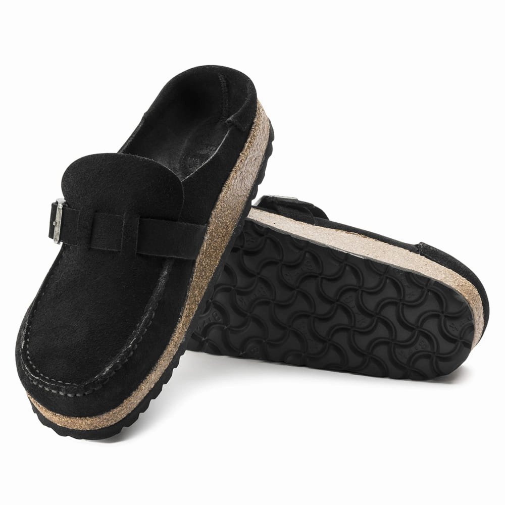 Madrid Big Buckle Sandal Buckley Suede Leather