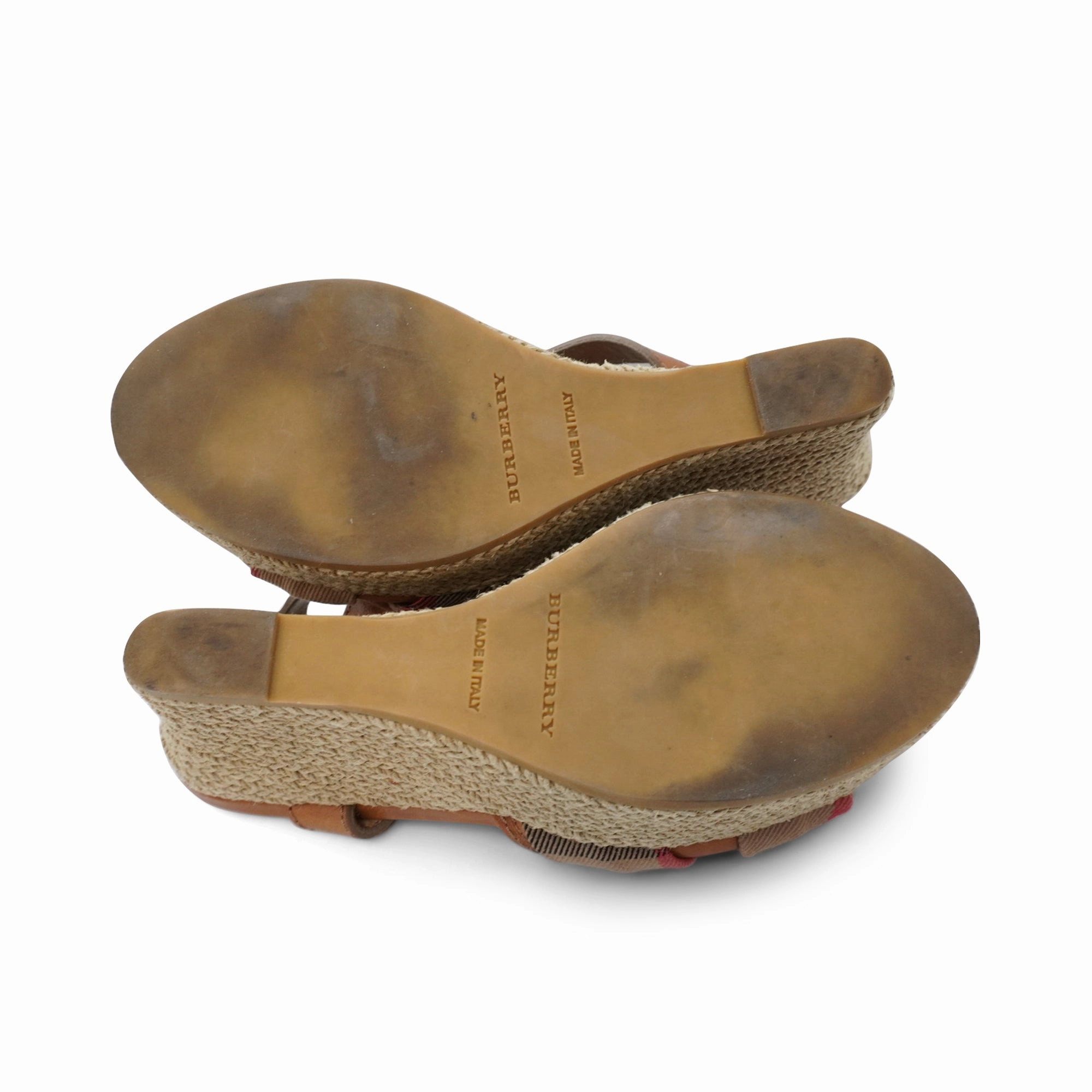 Burberry Espadrille Wedge - Women's 36 Lace Up Heeled Platform Ankle Boots