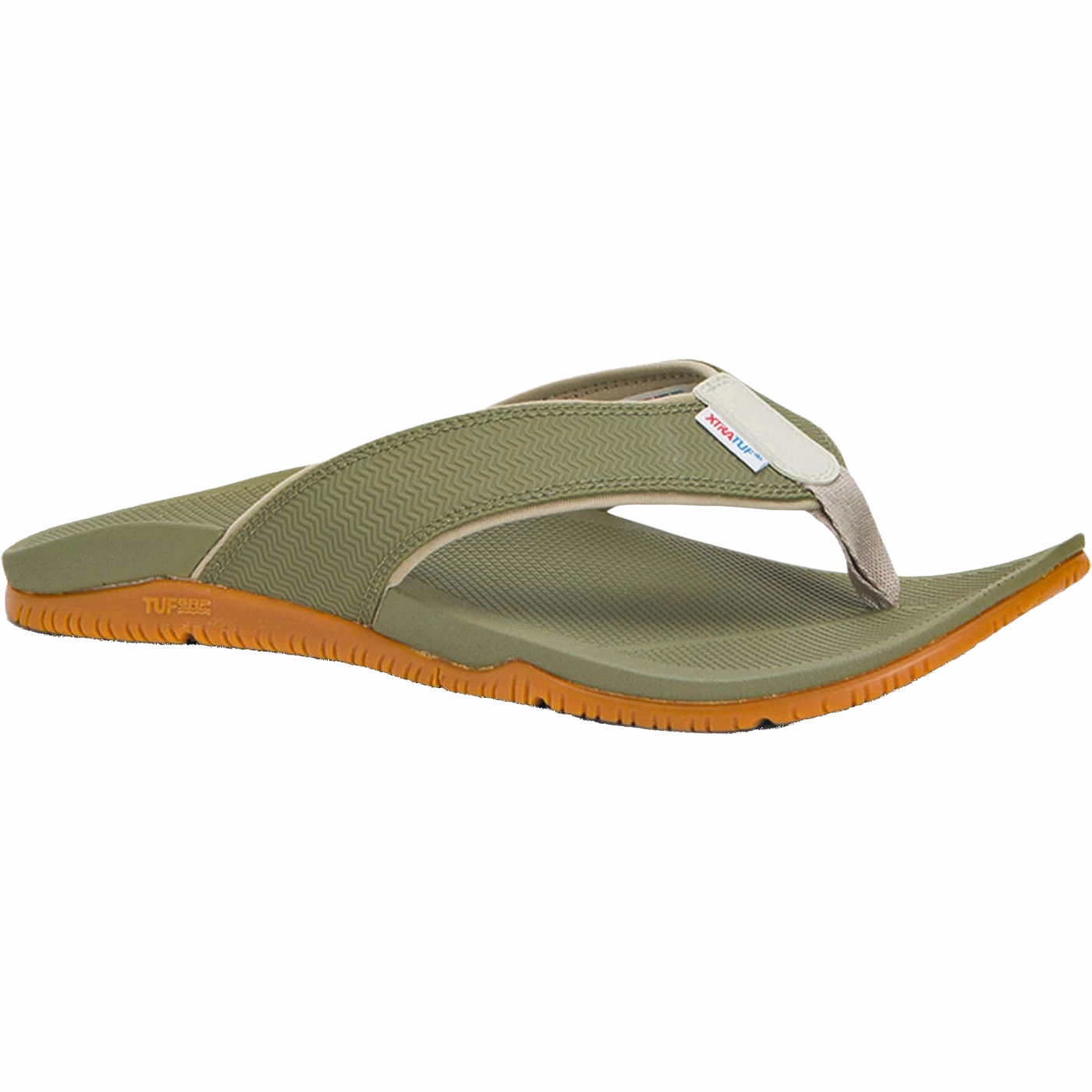 XTRATUF Ladies Auna Olive Green Slip Resistant Sandal AUNW300 Tie Up Flip Flops