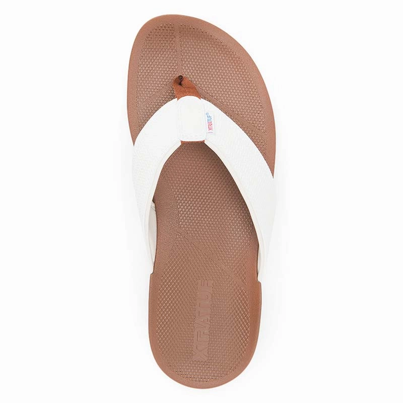 XTRATUF Ladies Auna Waterproof Slip Resistant White Sandals AUNW101 Flip Flops Most Comfortable
