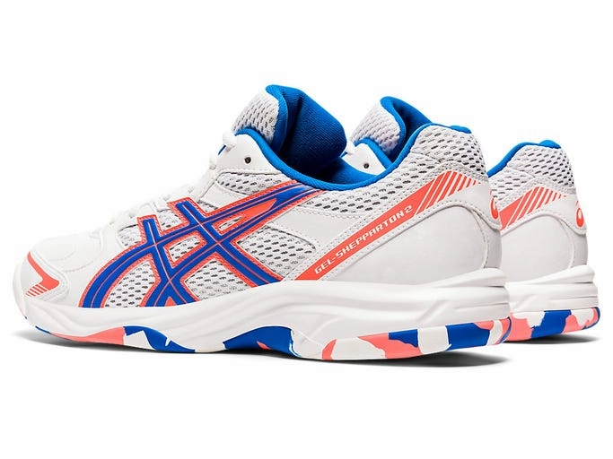 Asics Vs Under Armour Shoes Asics Womens Gel Shepparton 2 (D) - White/Electric Blue