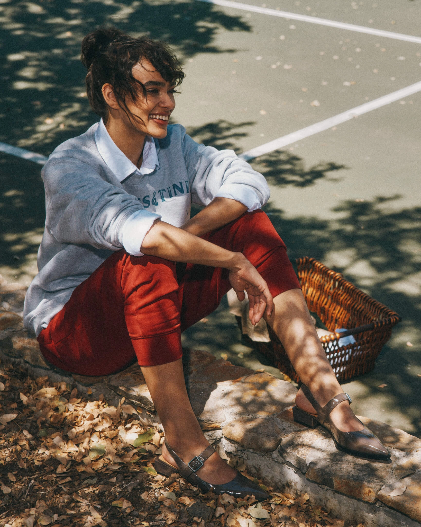 Chelsea Taupe Patent Leather Slingback Block Heels Smooth Platform Chelsea Boots