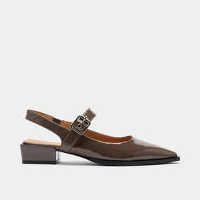 Chelsea Taupe Patent Leather Slingback Block Heels 2976 Slip Resistant Chelsea Boots