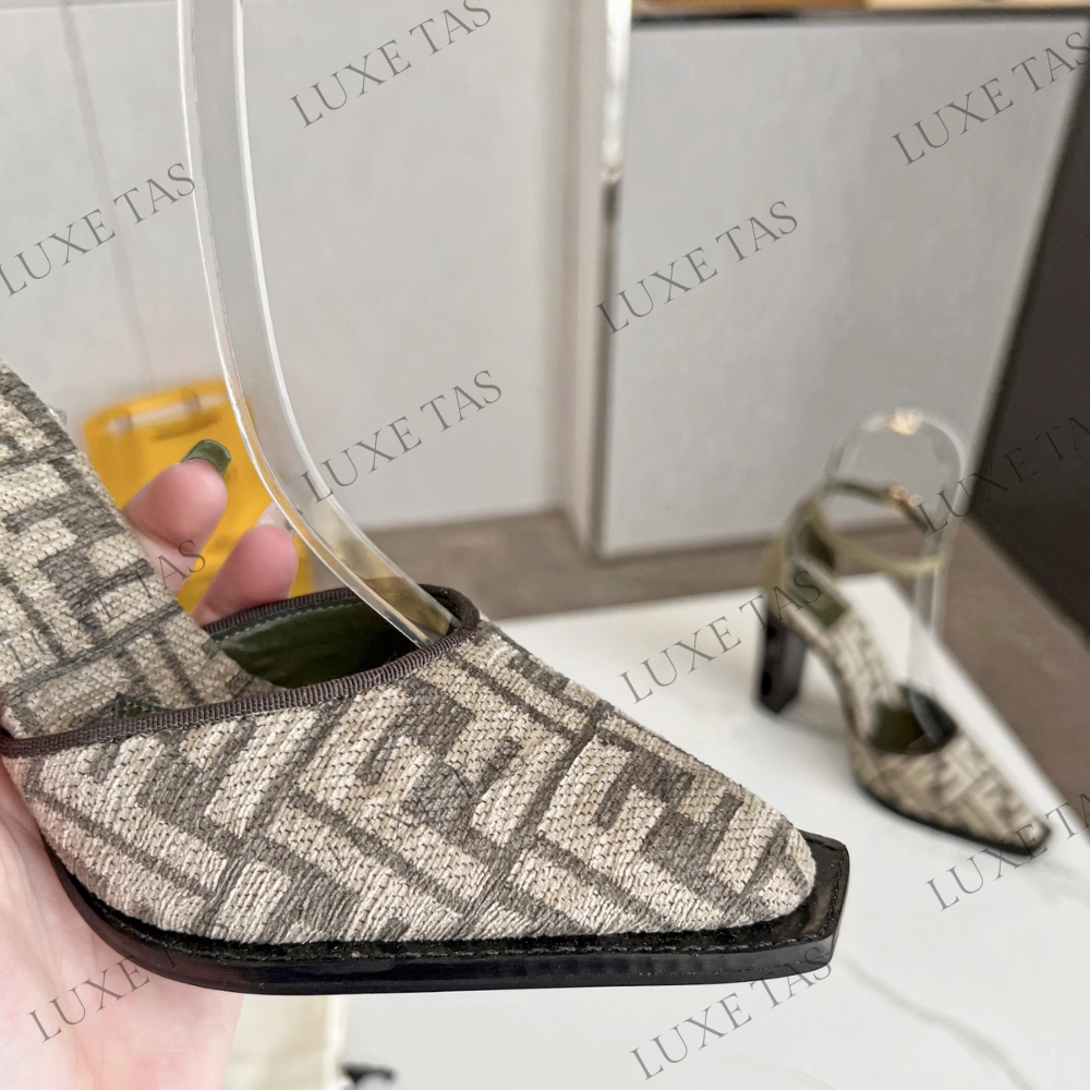 Ankle Boots With Low Wedge Heel FF Cutout Chenille Pumps Designer Pumps & Platform shoes for Women