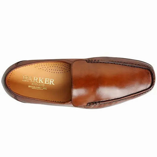 Metro Oxfords BARKER Javron Shoes - Mens Moccasins - Brown Burnished Calf