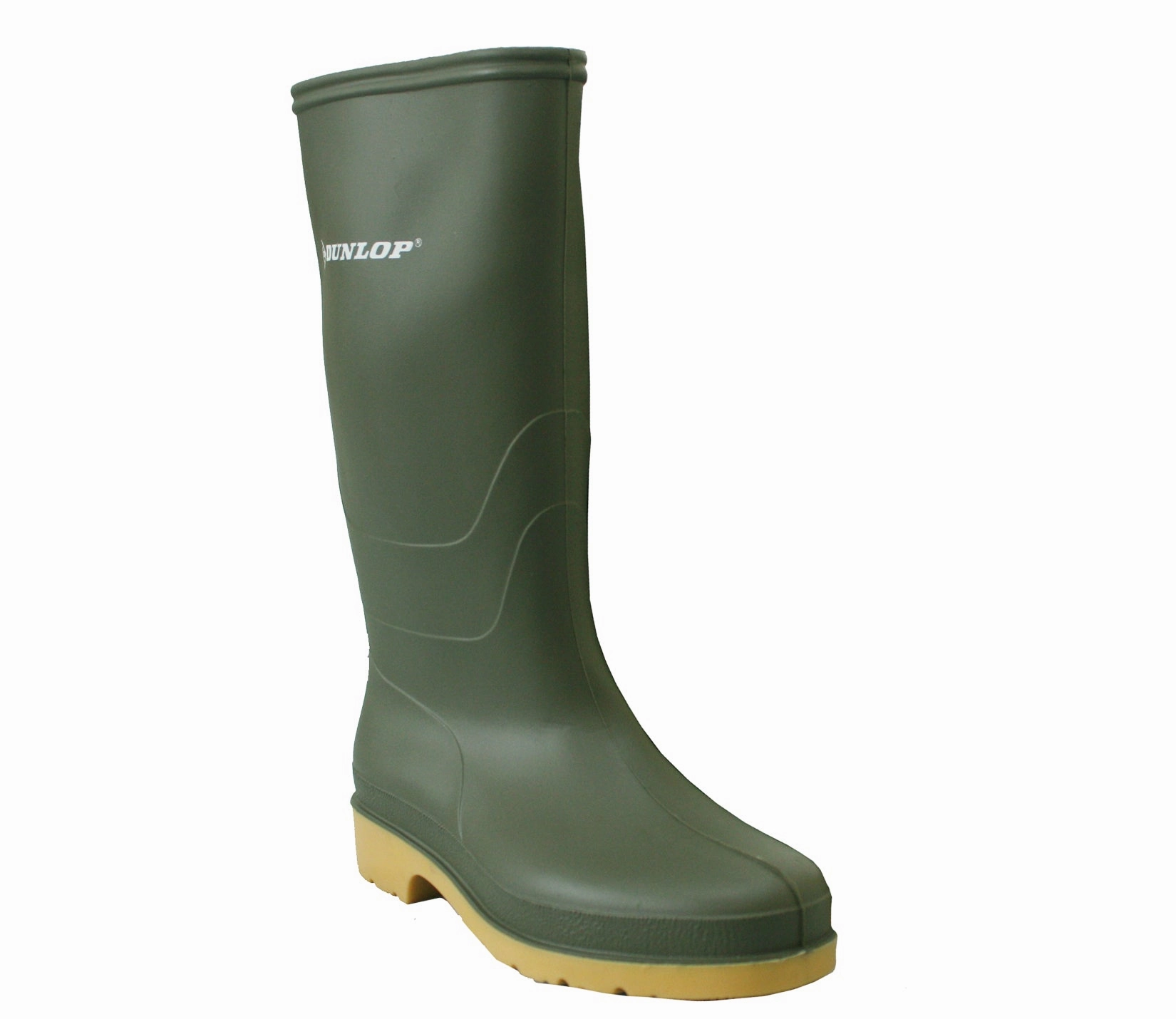 DULL Dunlop Unisex Wellington Boots in Green Cow Print Boots