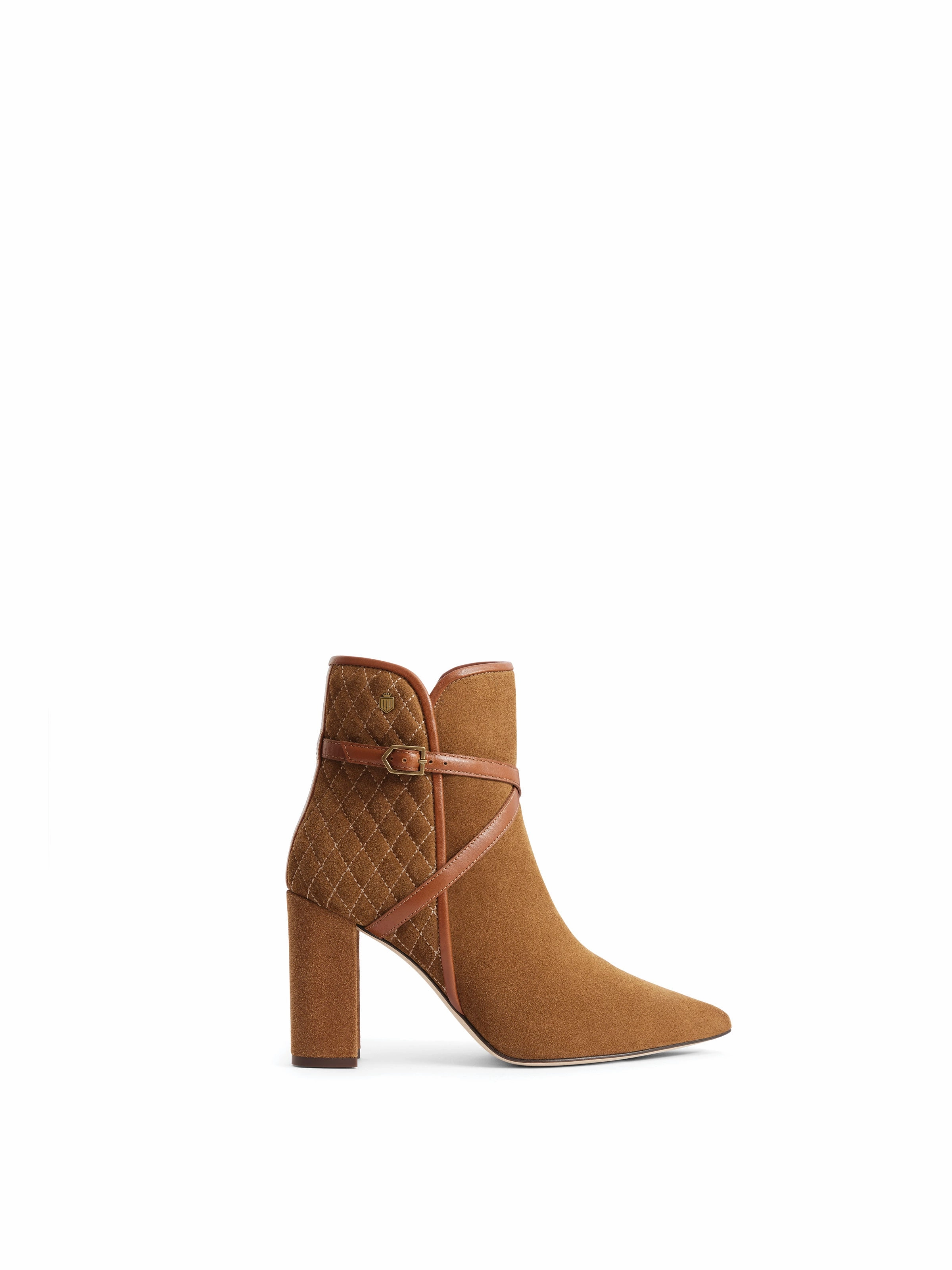 Ankle Dress Boots Chiswick - Quilted Tan Suede