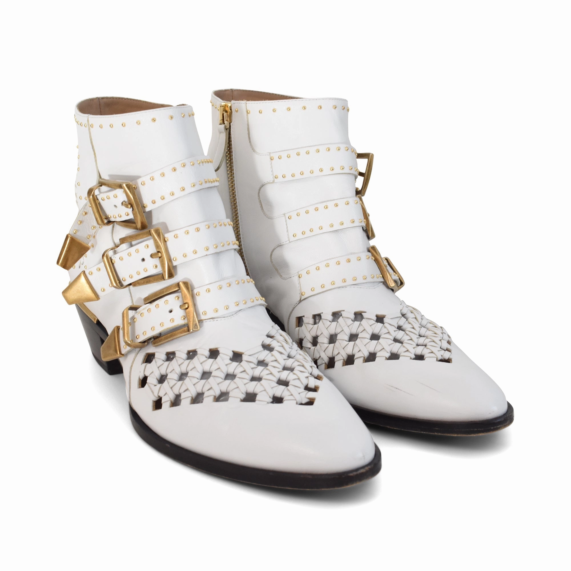 Chloe Susanna Cutout Booties - Women's 40 Aesthetic Ankle Boots