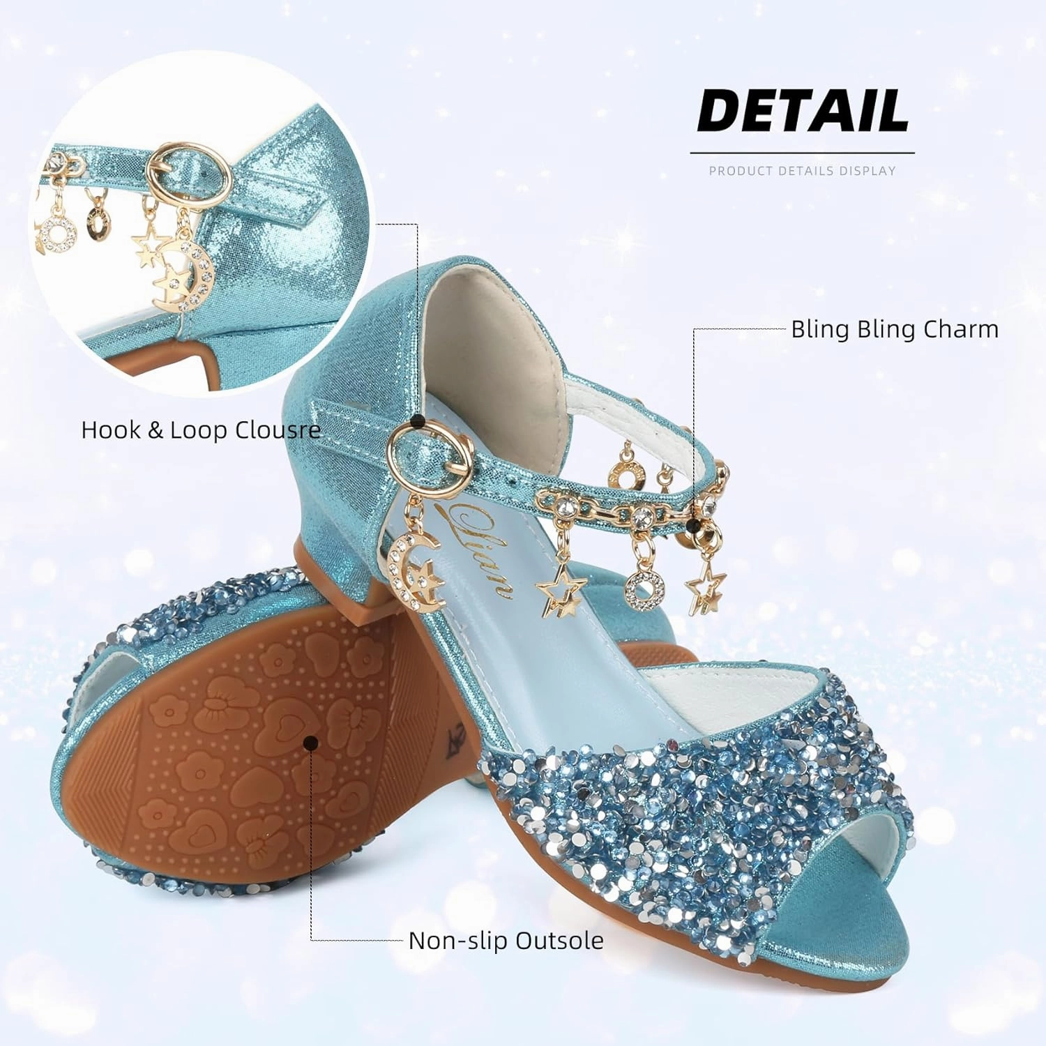 Amazon Asics Shoes ChuLian Girls Dress Shoes Sparkly Princess High Heels Peep Toe Party Wedding Flower Girls Shoes Sandals Toddler Little Big Kid