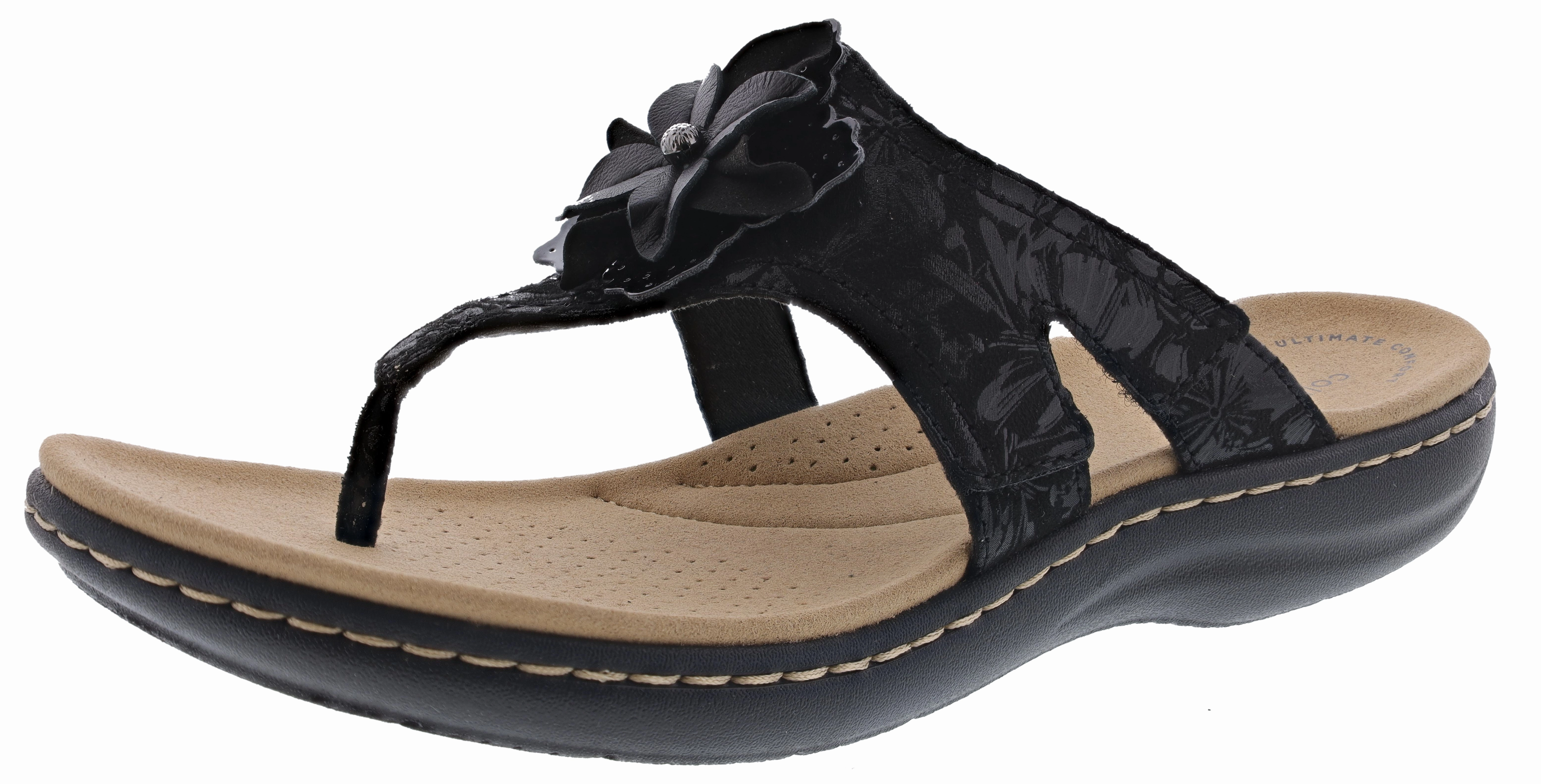 Clarks Laurieann Gema Womens Adjustable Comfort Sandals with Arch Support Yellow Box Flip Flops