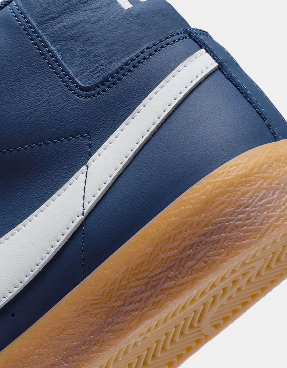 Mtb Nike Shoes Nike SB Zoom Blazer Mid ISO Skate Shoes - Navy/White-Navy-Gum Lt Brown-Midnight Navy-Safety Orange