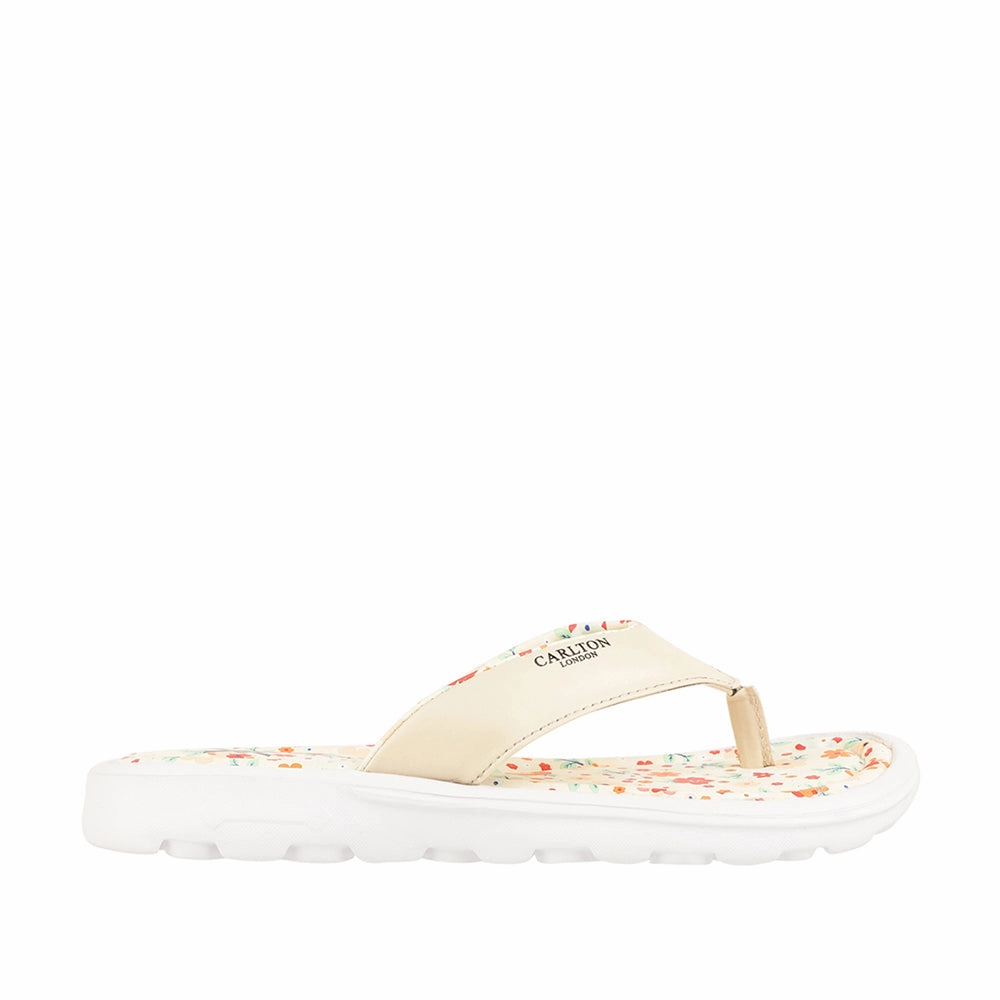 Women's Floral Print Comfort Thong Flip-Flops Rianbow Flip Flops