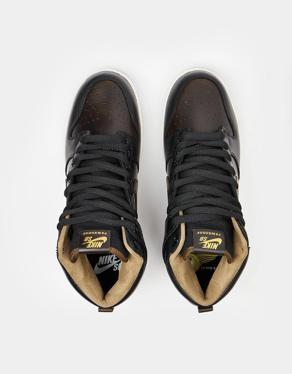 Nike SB 'Pawnshop' Dunk High OG QS Skate Shoes - Black/Black-Metallic Gold Boxing Shoes Nike Hyperko