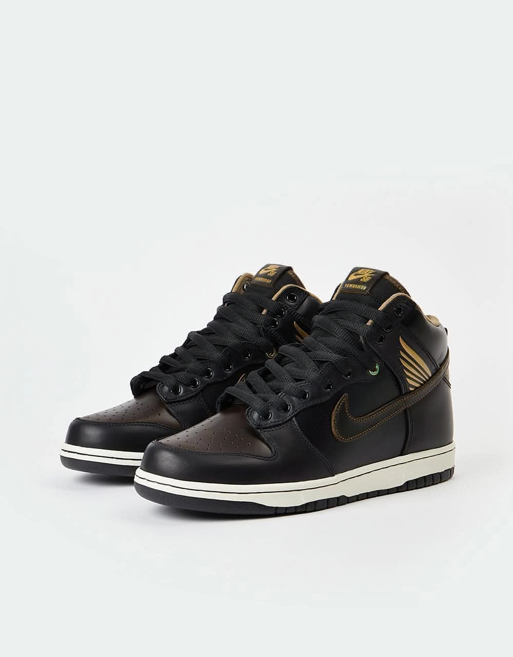 Nike SB 'Pawnshop' Dunk High OG QS Skate Shoes - Black/Black-Metallic Gold Travis Scott Shoes Nike