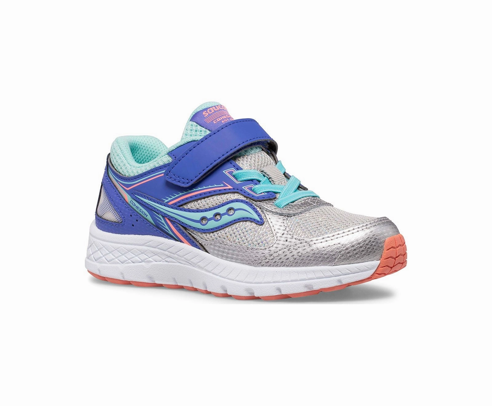 Best Shoes For Long Distance Walks Cohesion 14 A/C Sneaker Silver/Periwinkle/Turquoise (10.5c-3.5y)