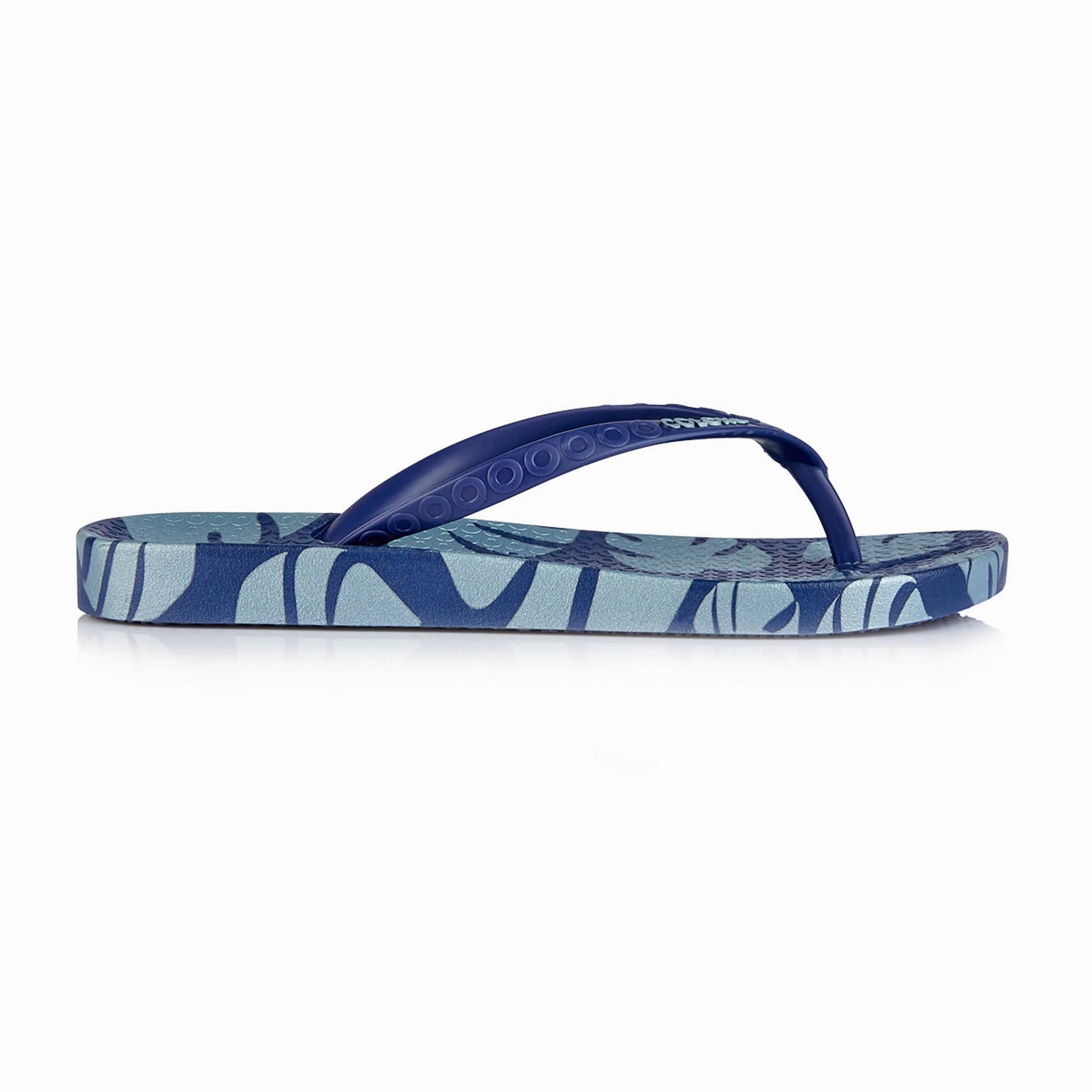 Dsw Flip Flops Coloko Ixora Navy & Silver Leaf Ergonomic Footbed Flip Flops