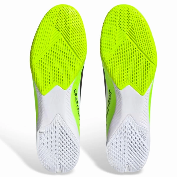 Best Soccer Cleats For Fullbacks adidas Crazyfast.3 Indoor Shoes (White/Lucid Lemon)
