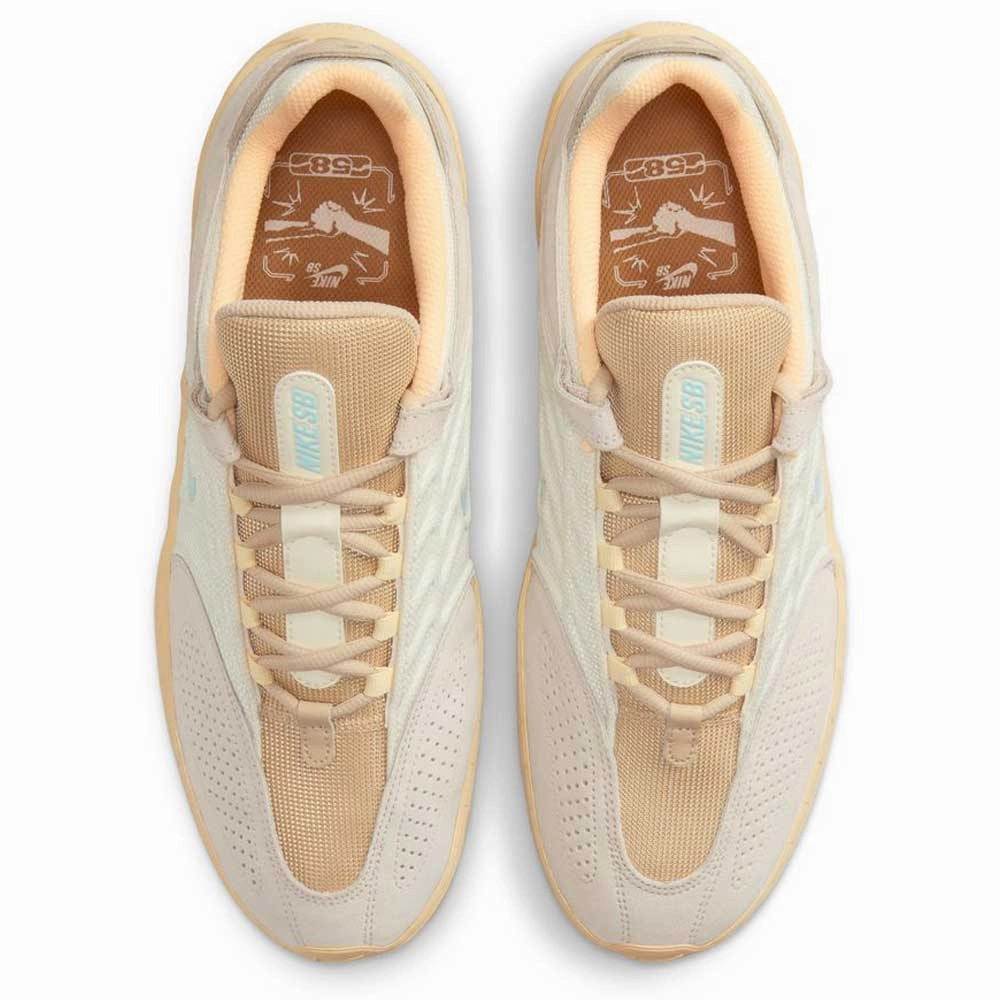 Nike Nyjah Shoe FZ4878100 Summit Coconut Milk Jade Ice Sesame Vertebrae Nike SB Suede Shoes