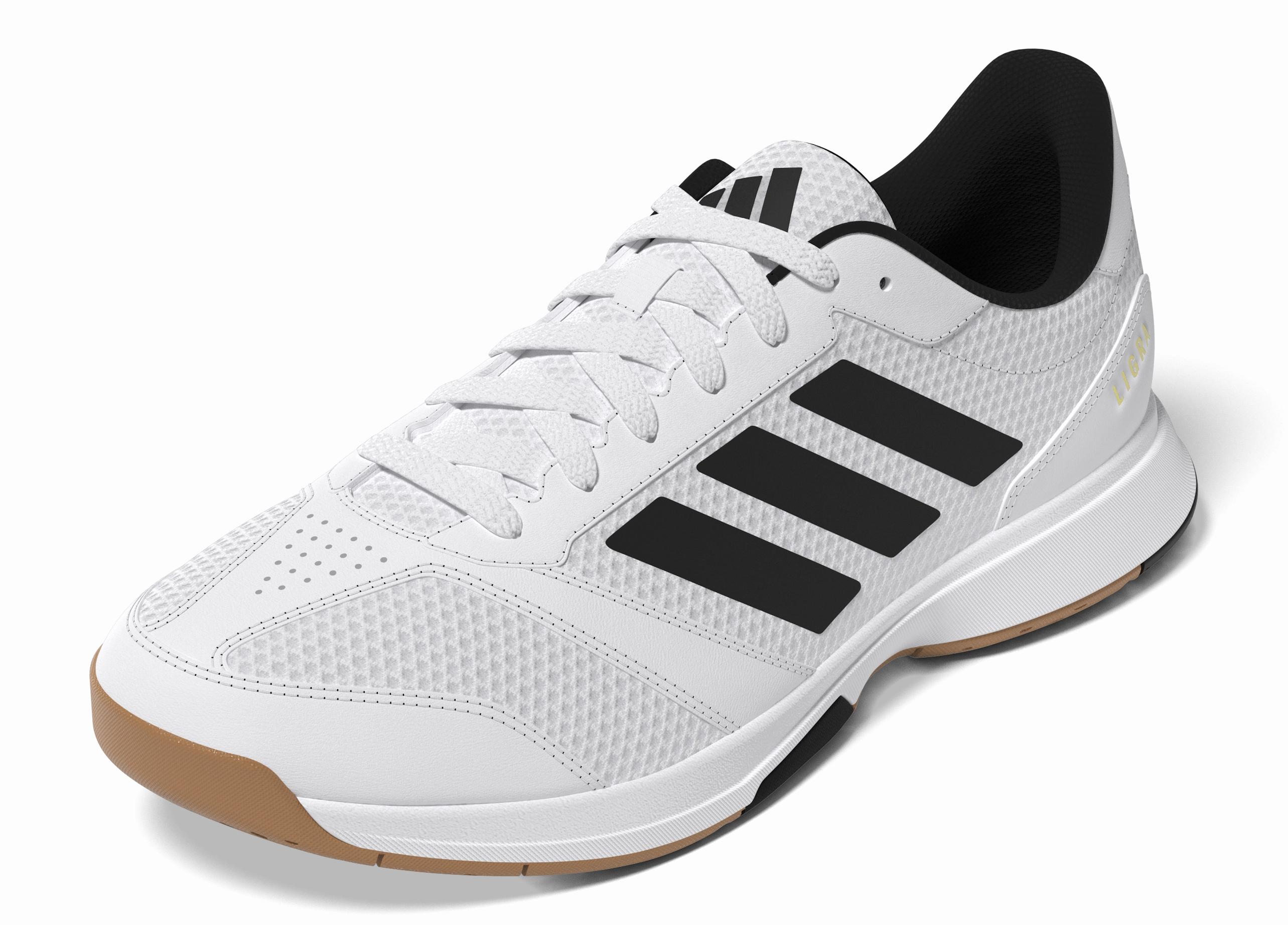 Adidas Mens Ligra 8 Indoor Shoes - Black/Silver/White Volleyball Shoes 2017