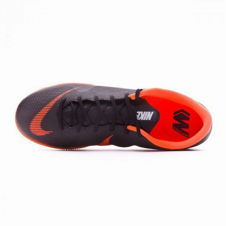 Minimalist Soccer Cleats New Nike Mercurial VaporX XII Academy IC Soccer Cleats Shoes Black Orange