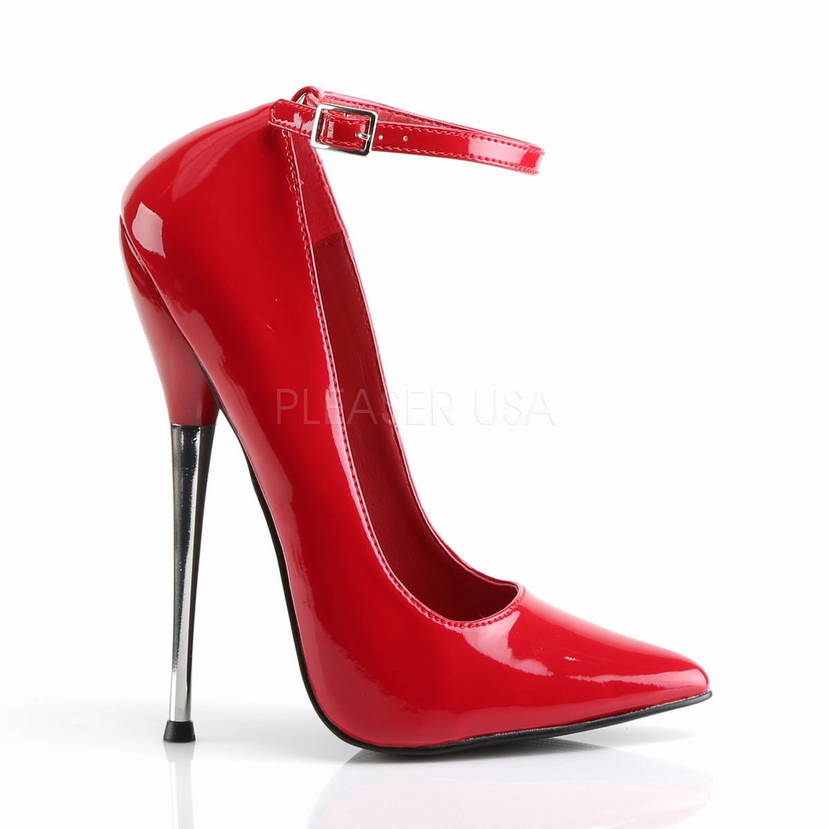 DEVIOUS DAGGER-12 Red Pat Plain Pumps Styles Of Ankle Boots