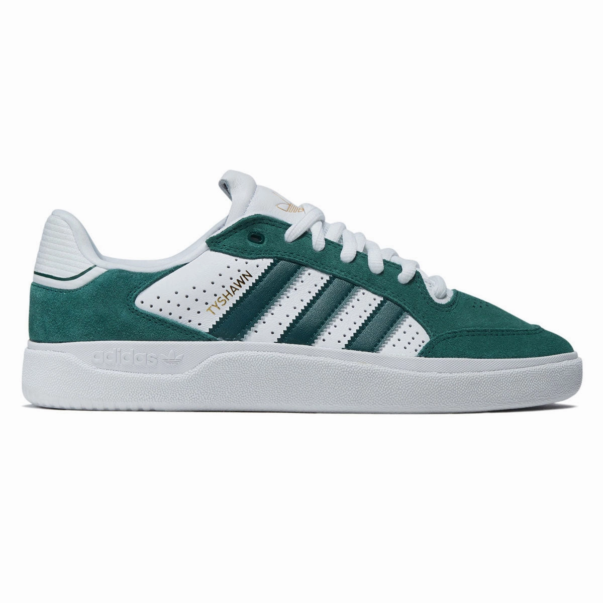 Skate Shoes 80s Adidas Tyshawn Low Shoes - Collegiate Green/Collegiate Green/Ftwr White