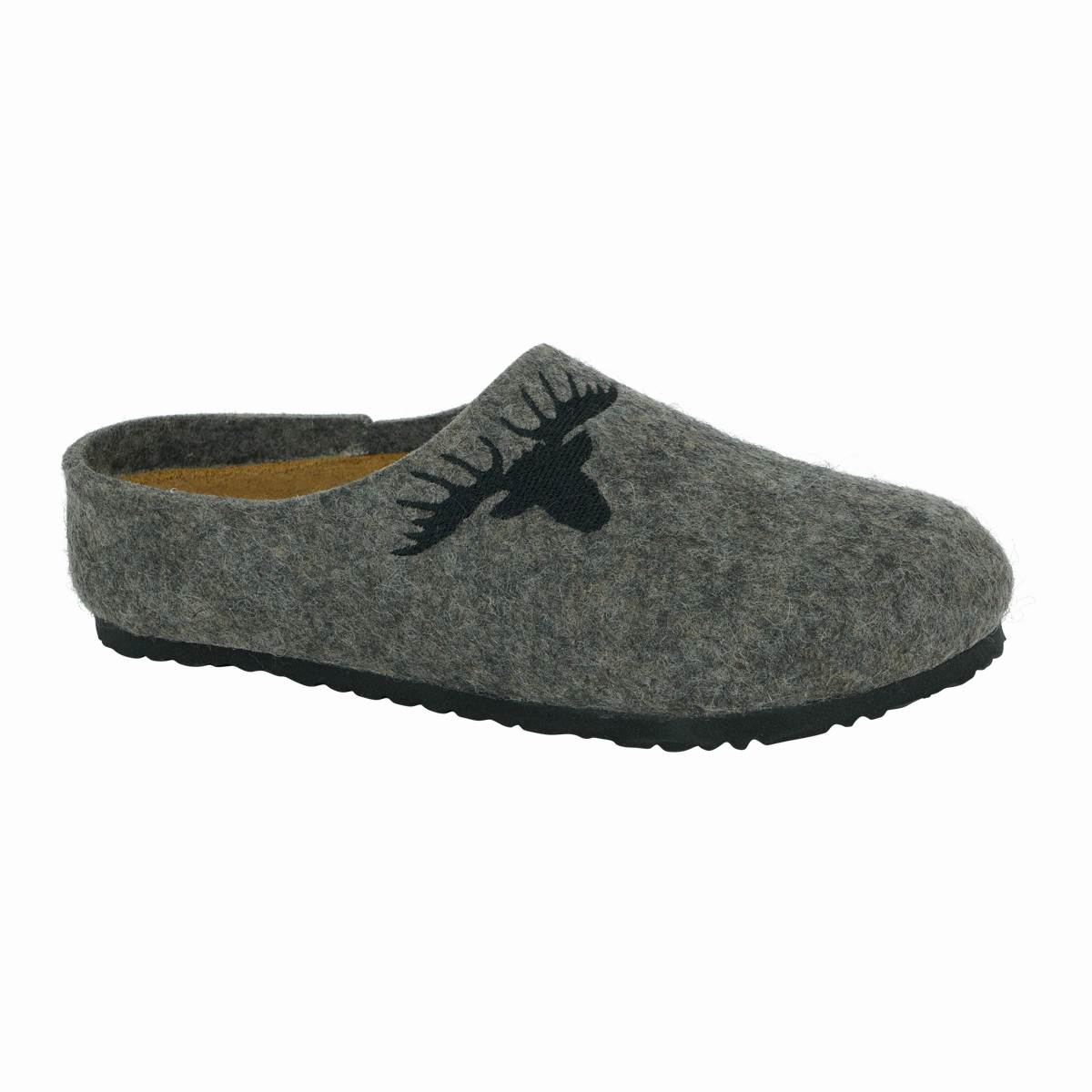 Walk In Their Birkenstock Kids' Kaprun Wool Felt Shoes Grey Elk 32 N
