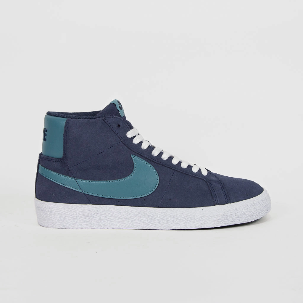 Nike SB - Blazer Mid Shoes - Midnight Navy / Noise Aqua - Midnight Blue Nike Releases A Running Shoe Collection Featuring Every Nfl Team