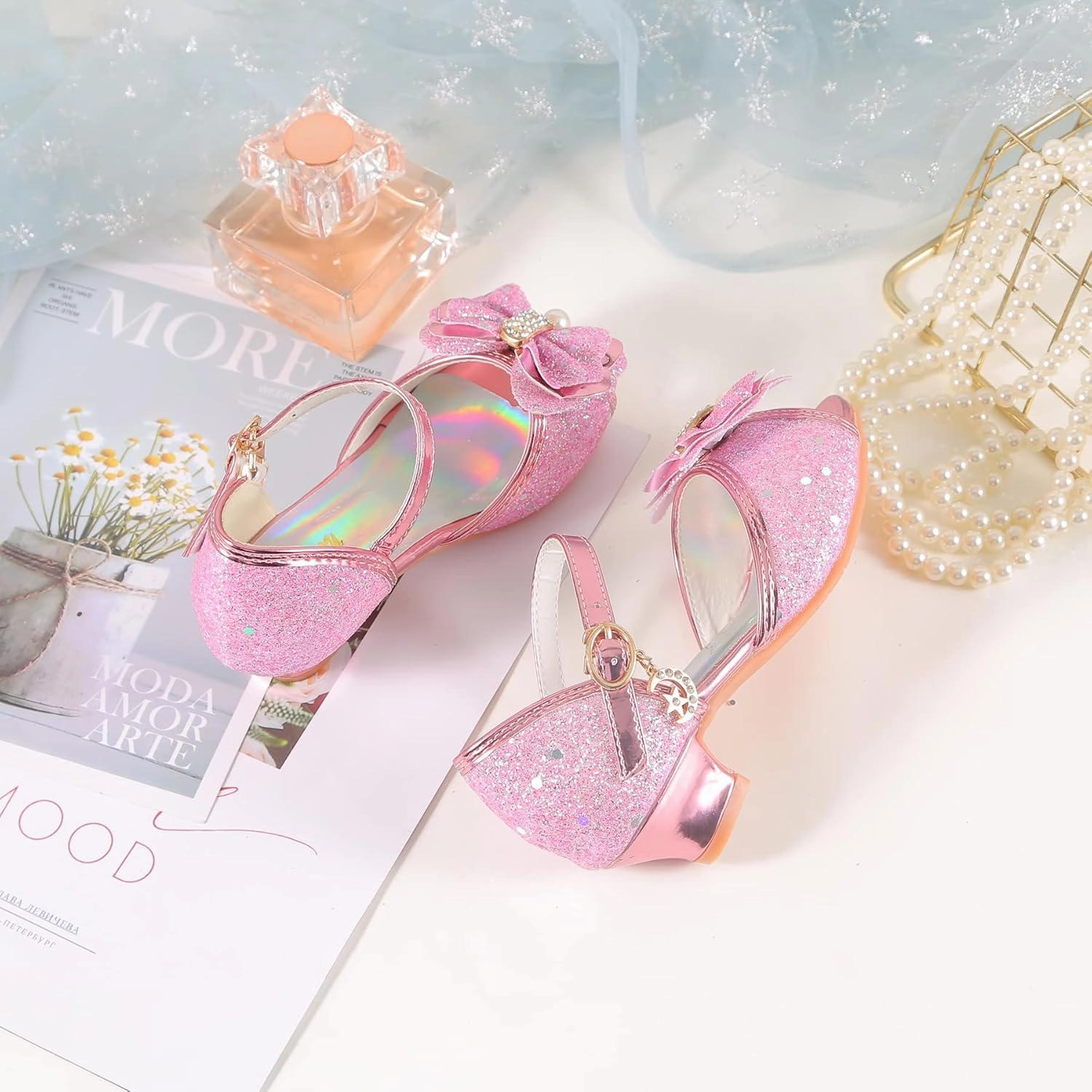 Girls Mary Jane Glitter Wedding Party Dress Shoes Princess Flower Strap Shoes Asics Gel Kayano 24 Lite Show Running Shoe