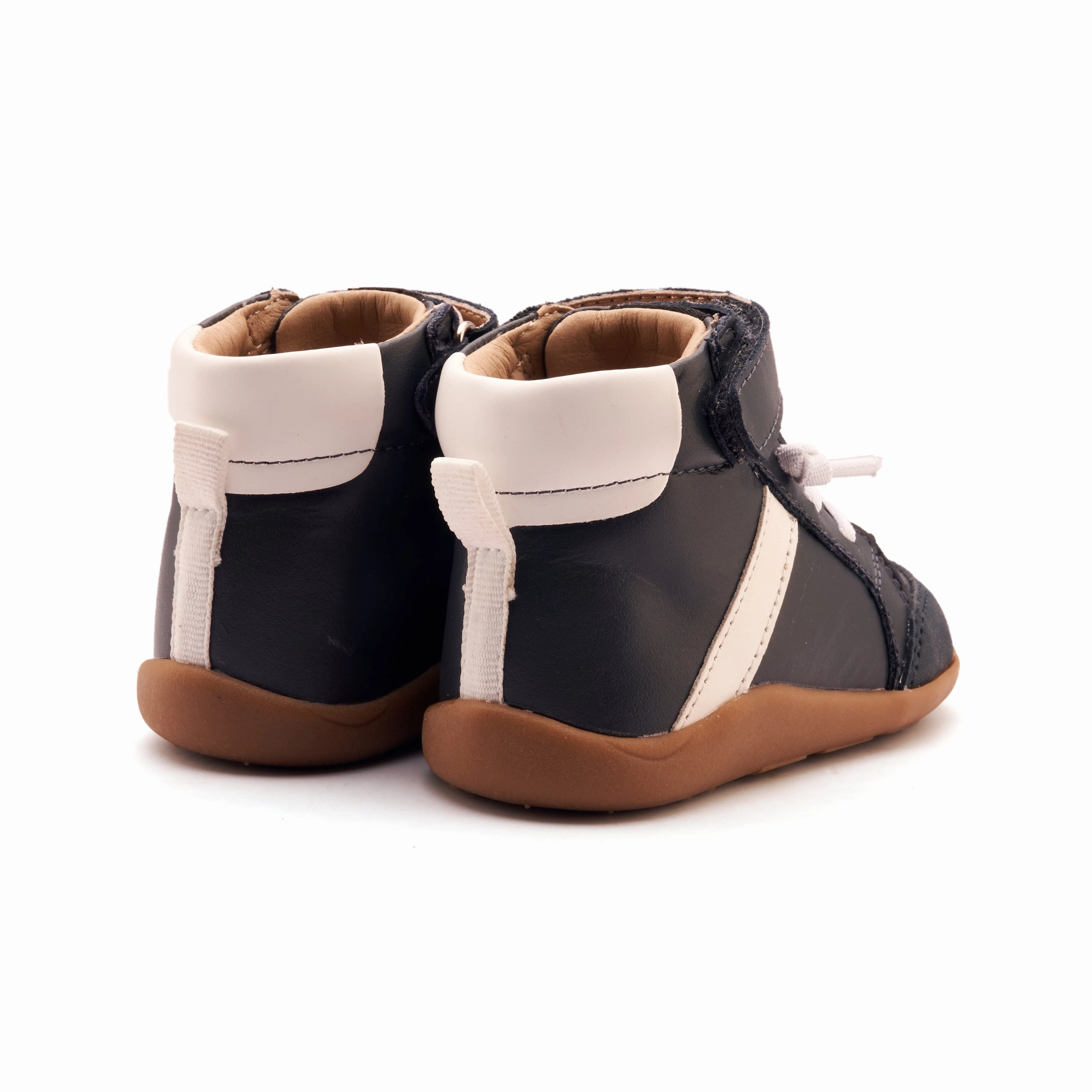 Old Soles Boy's Retro Ground High Top Casual Shoes - Navy / Snow Goldbergh Snow Boots