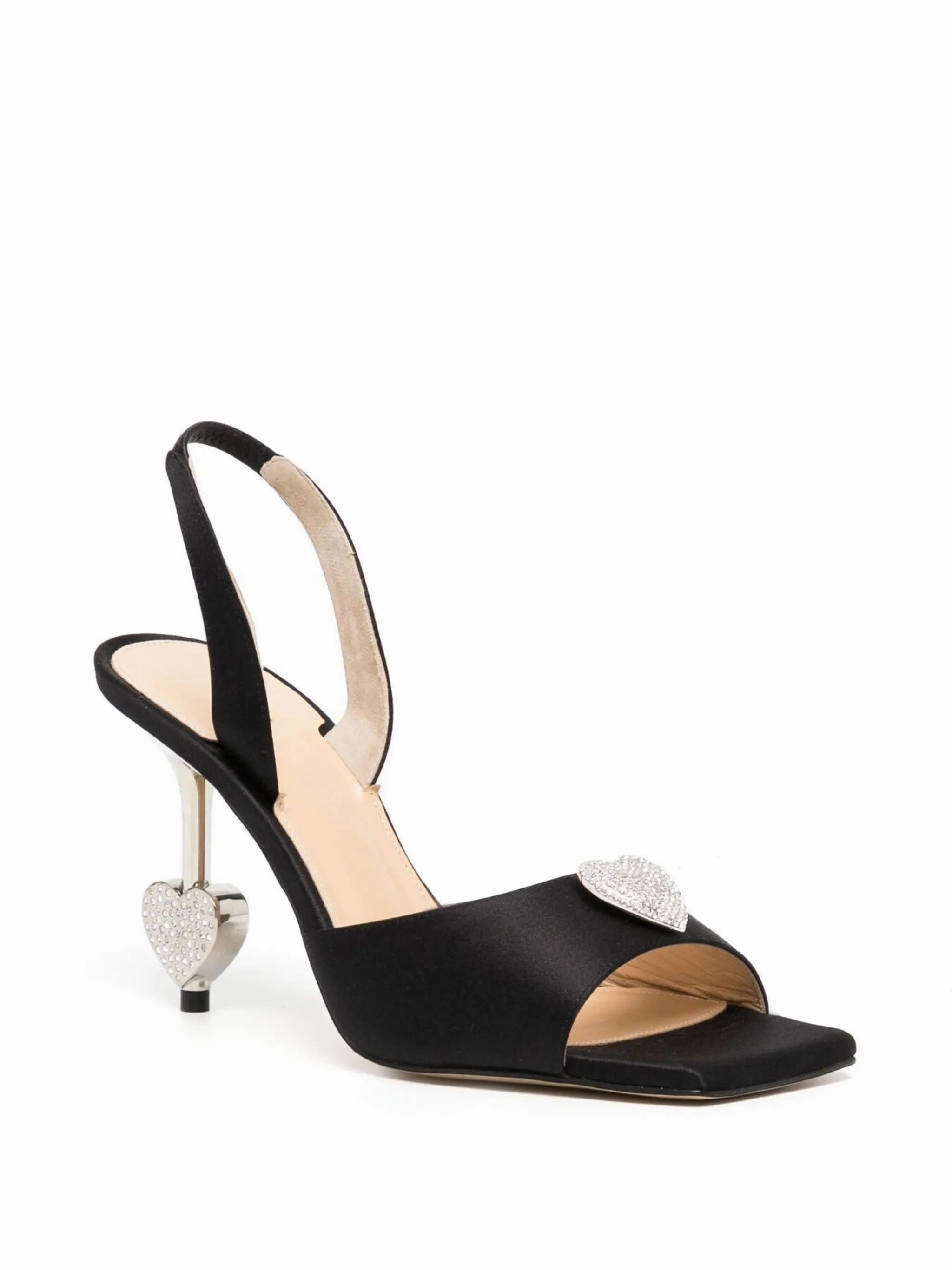 Water Repellent Wedge Ankle Boots crystal-embellished satin 90mm pumps