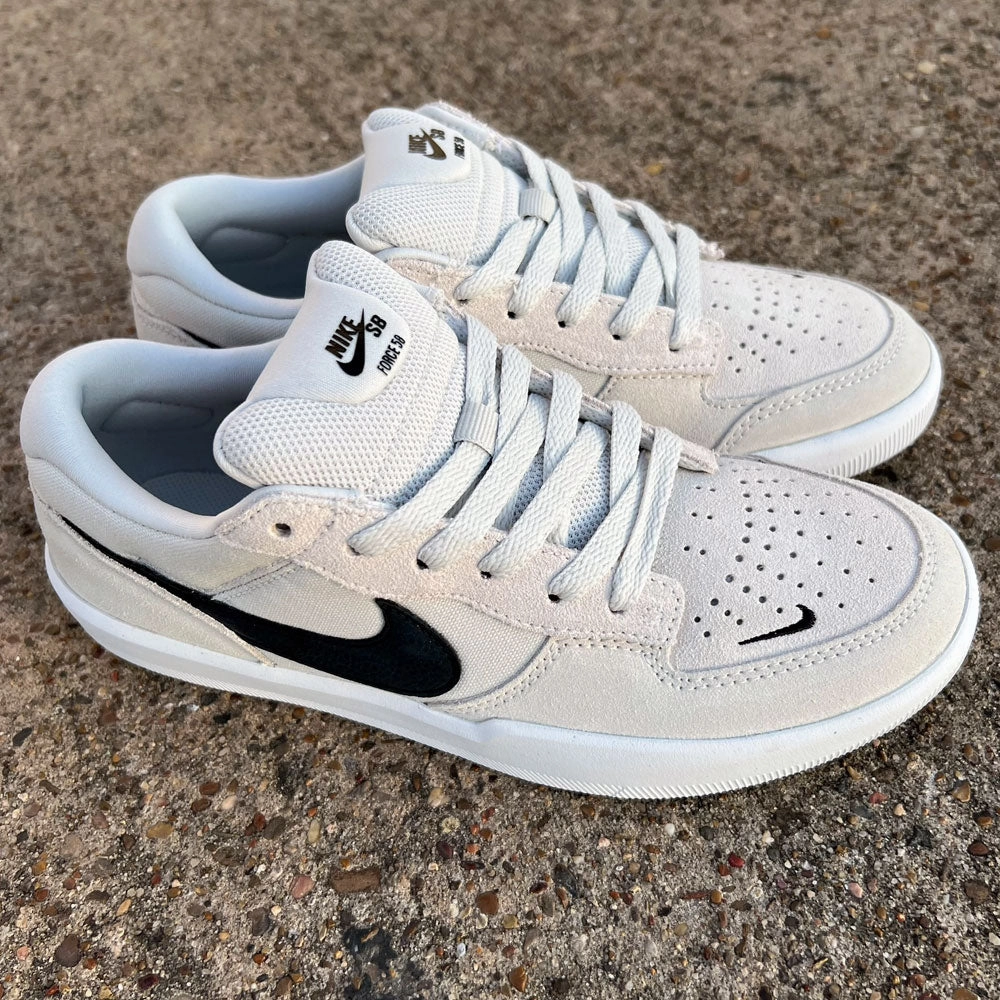 Nyjah Shoes Nike CZ2959003 Black Photon Dust Force 58 Nike SB Suede Shoes