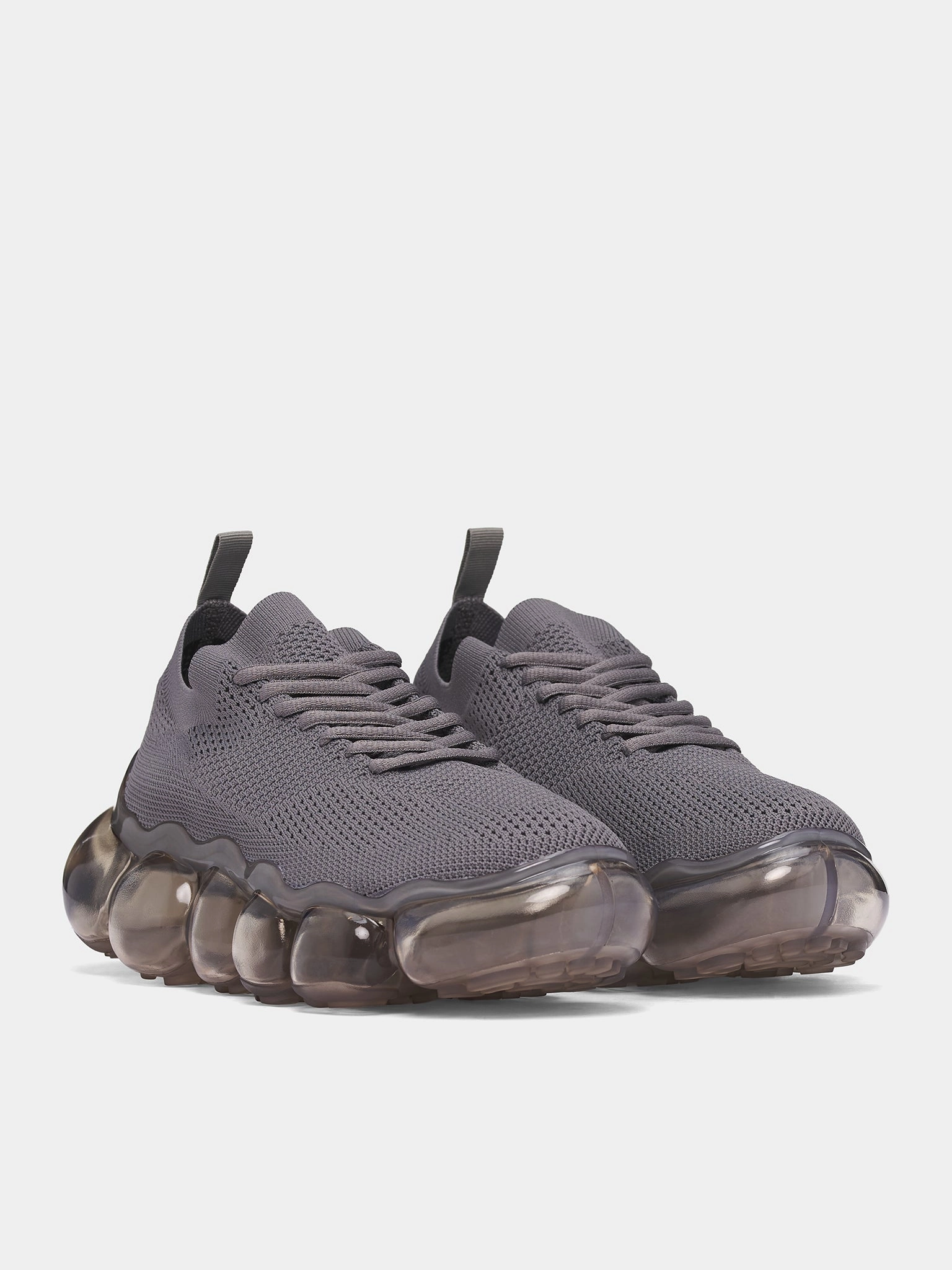 Dark Gray Knit Jewelry Sneakers (JEWELRY-1117-DARK-GRAY) Popular Walking Shoe Recommended Walking