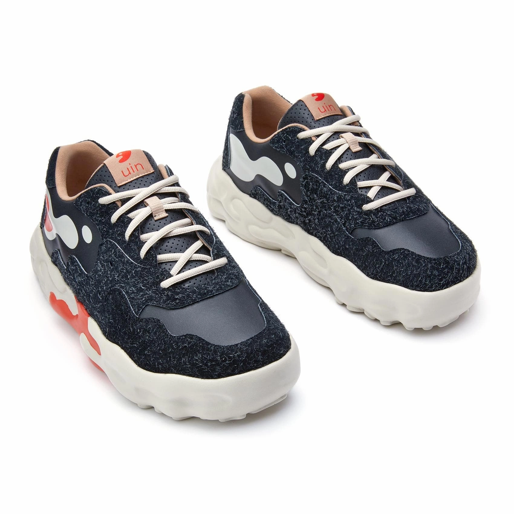 Leather Casual Lace Up Shoes Dark Marble Grey Lanzarote I Men