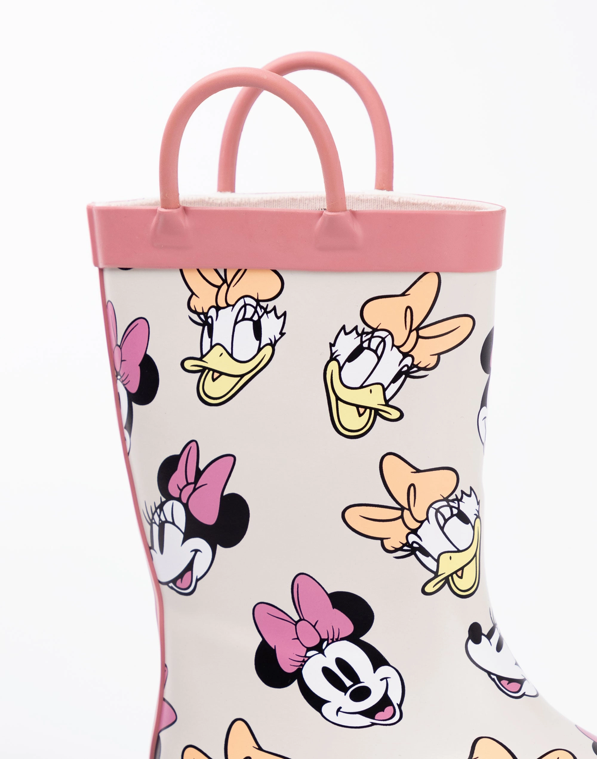 Disney Minnie And Daisy Girls Pink Wellington Boots with Handles Best Boots For Wide Feet